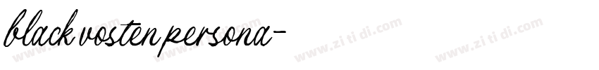 black vosten persona字体转换